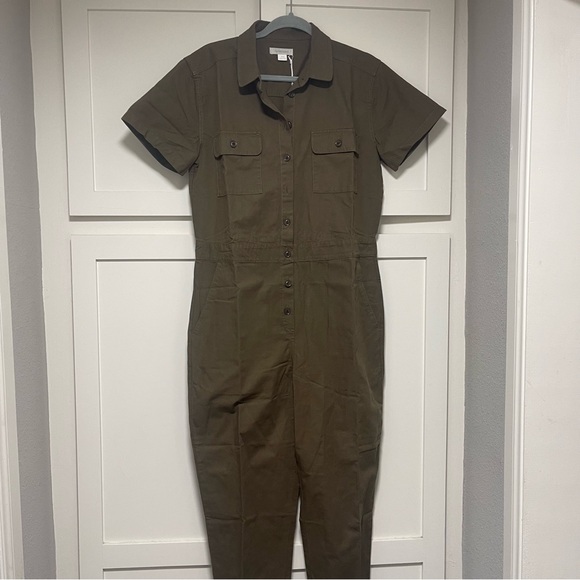 Outerknown SEA jumpsuit green short sleeves $168 NWT - Picture 2 of 9